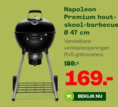 Aanbieding: Premium houtskool-barbecue