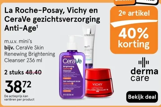 Aanbieding: La Roche-Posay, Vichy en CeraVe gezichtsverzorging Anit-age