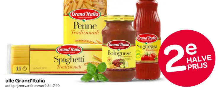 Aanbieding: Grand'Italia Penne, Spaghetti, Bolognese en meer