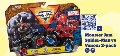 Aanbieding: Monster Jam Spider-Man vs Venom 2-pack