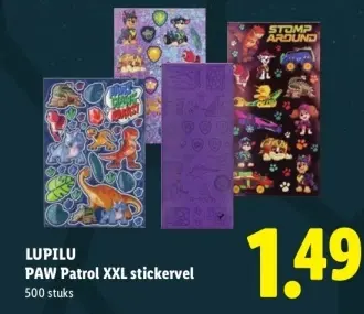 Aanbieding: PAW Patrol XXL stickervel