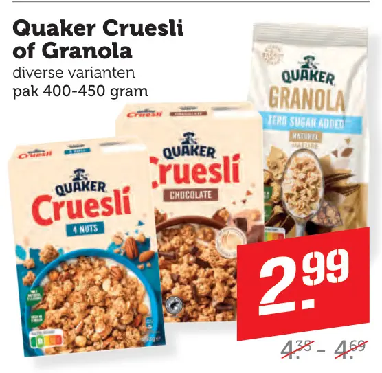 Aanbieding: Cruesli of Granola