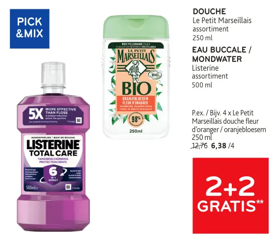 Offre: Douche / Eau buccale / mondwater