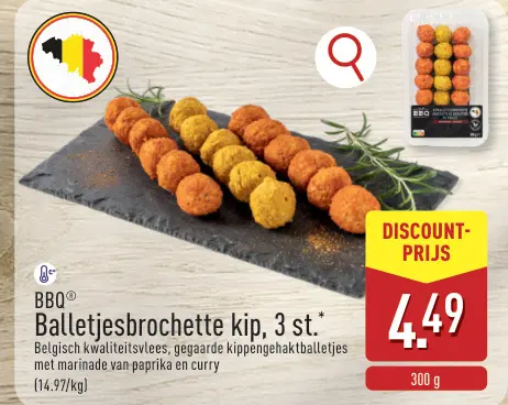 Promotie: Balletjesbrochette kip