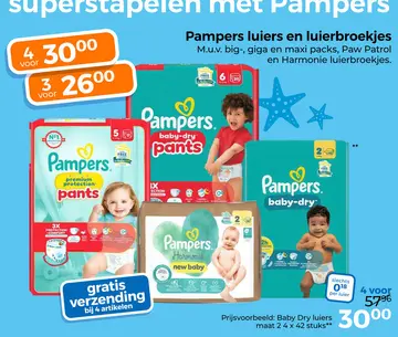 Aanbieding: Pampers luiers en luierbroekjes