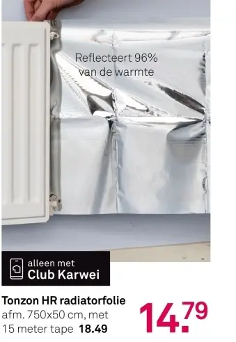 Aanbieding: Tonzon HR radiatorfolie