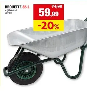 Offre: AVR brouette 85L galvanisé