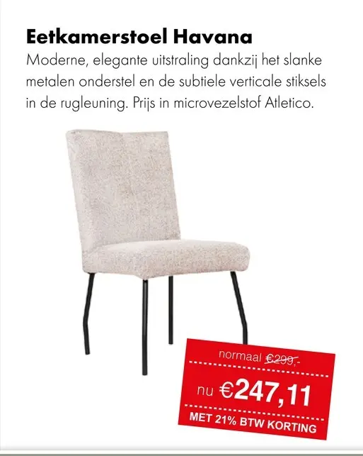 Aanbieding: Havana eetkamerstoel