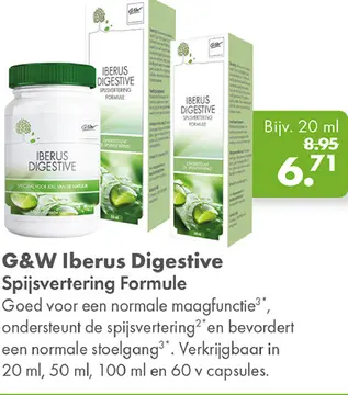 Aanbieding: G&W Iberus Digestive Spijsvertering Formule