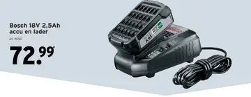Aanbieding: Bosch 18V 2,5Ah accu en lader