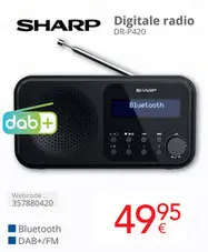 Aanbieding: SHARP Digitale radio DR-P420