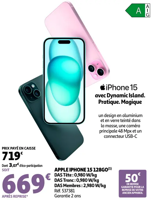 Promotie: Iphone 15 128go