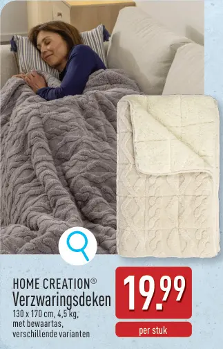 Promotie: HOME CREATION® Verzwaringsdeken