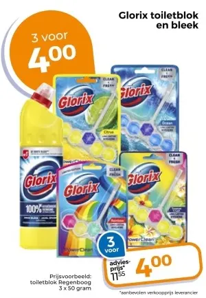 Aanbieding: toiletblok en bleek