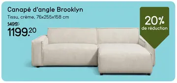 Offre: Canapé d'angle Brooklyn