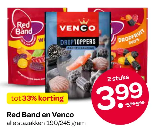Aanbieding: Red Band en Venco