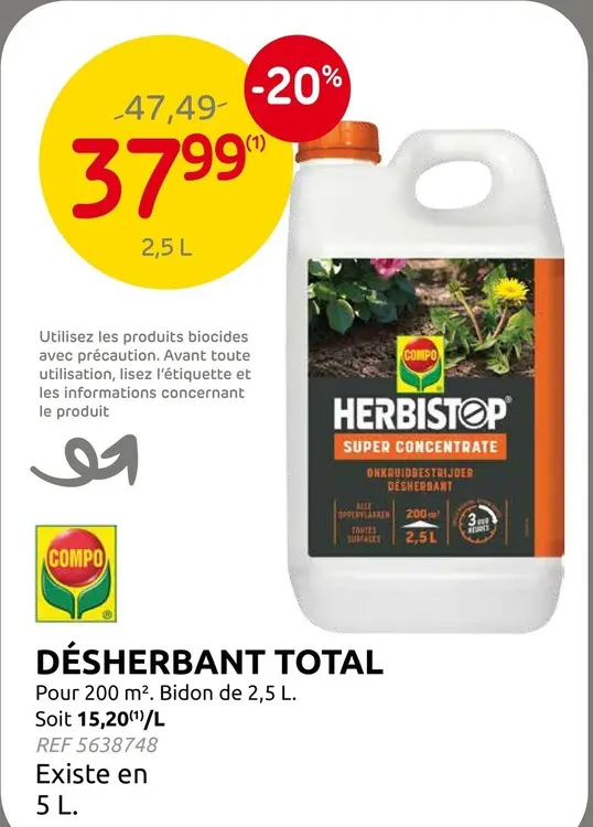 Offre: Désherbant total