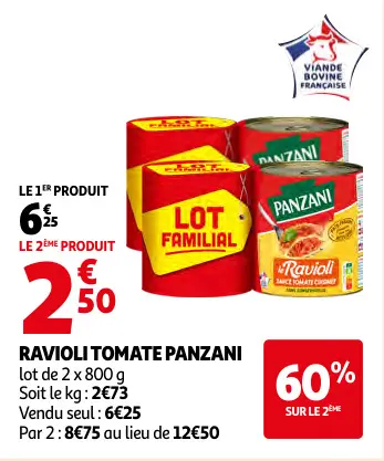 Offre: Ravioli tomate