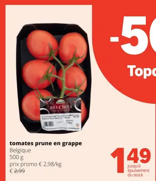 Offre: tomates prune en grappe