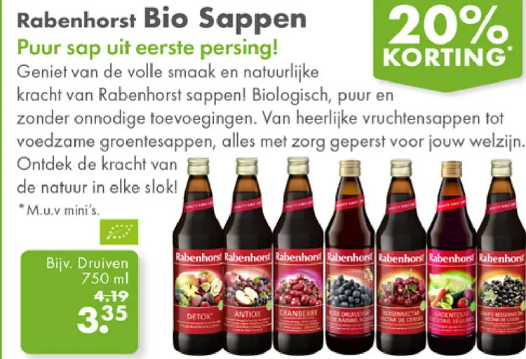 Aanbieding: Rabenhorst Bio Sappen