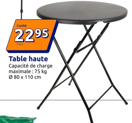 Offre: Table haute