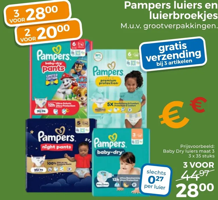 Aanbieding: Luiers en luierbroekjes