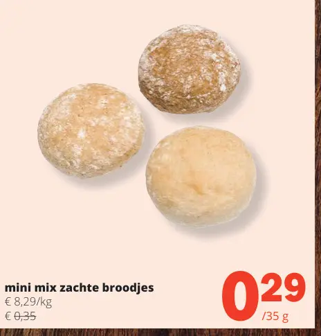 Promotie: mini mix zachte broodjes