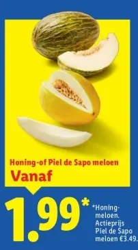 Aanbieding: Honing-of Piel de Sapo meloen