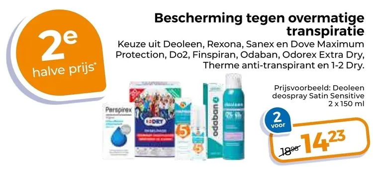 Aanbieding: Bescherming tegen overmatige transpiratie
