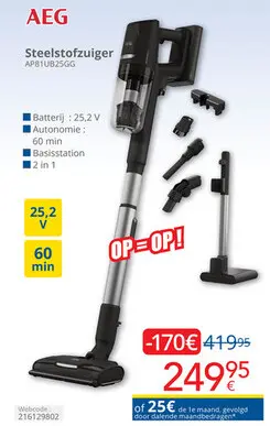 Promotie: Steelstofzuiger