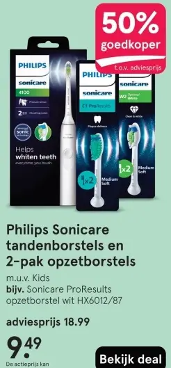 Aanbieding: Philips Sonicare tandenborstels en 2-pak opze