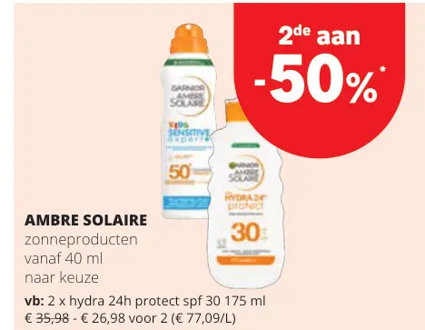 Promotie: Ambre Solaire zonneproducten