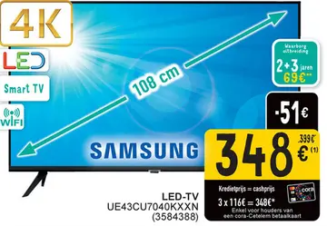 Aanbieding: Led-tv ue43cu7040kxxn