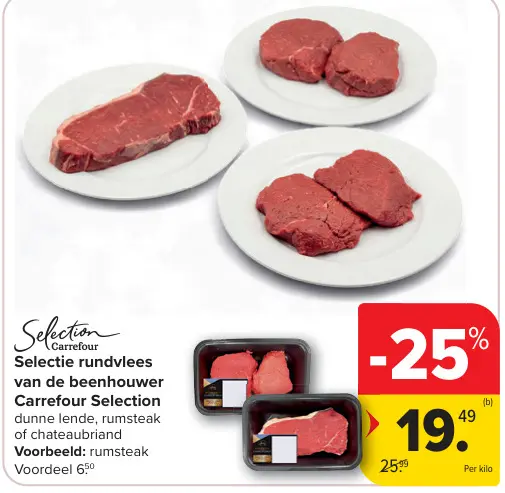 Promotie: Selectie rundvleescan de beenhouwer
