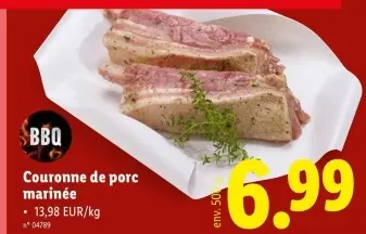 Offre: Couronne de porc marinée