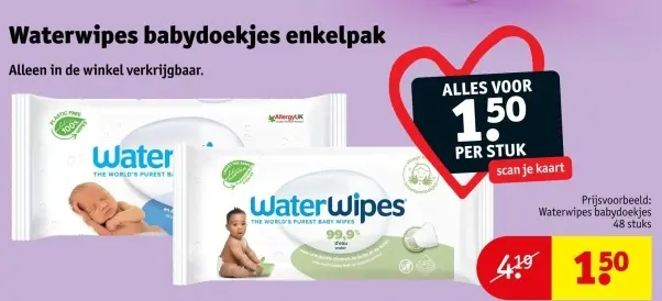 Aanbieding: Waterwipes babydoekjes