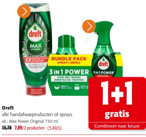 Promotie: Alle handafwasproducten of sprays