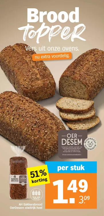 Aanbieding: Bakkersbrood OerDesem eiwitrijk heel