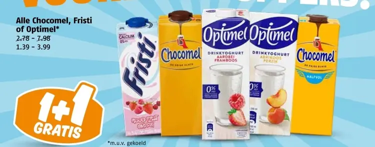 Aanbieding: Chocomel, Fristi of Optimel