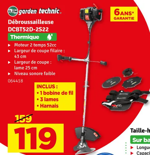 Offre: Débroussailleuse DCBT52D-2S22 Thermique