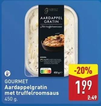 Aanbieding: Aardappelgratin met truffelroomsaus