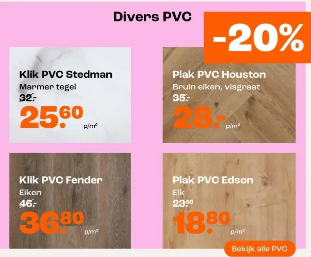 Promotie: Divers PVC