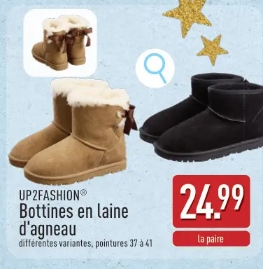 Offre: Bottines en laine d'agneau