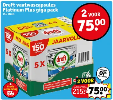 Aanbieding: Vaatwascapsules Platinum Plus giga pack