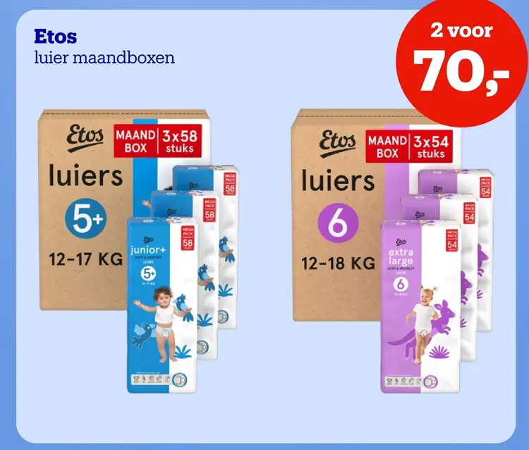 Aanbieding: Etos luier maandboxen