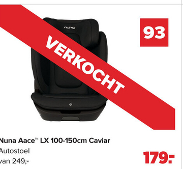 Aanbieding: Nuna Aace™ LX 100-150cm Caviar Autostoel