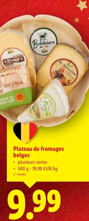 Offre: Plateau de fromages belges