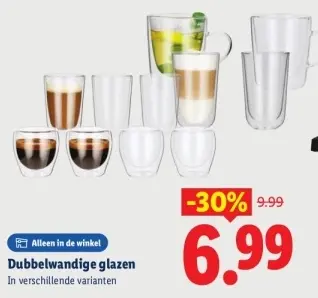 Aanbieding: Dubbelwandige glazen