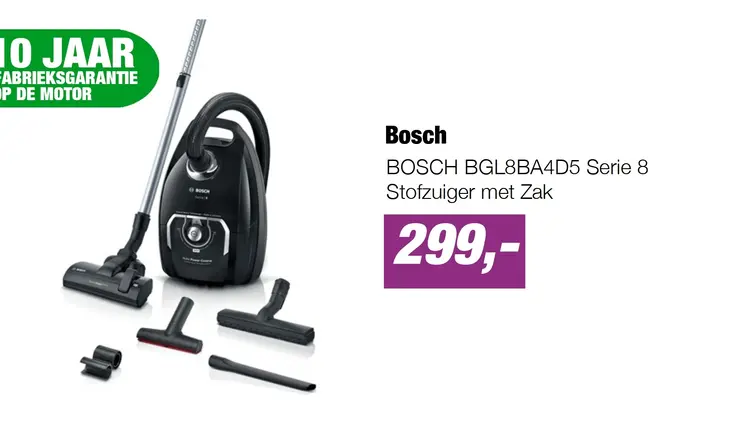 Aanbieding: BOSCH BGL8BA4D5 Serie 8 Stofzuiger met Zak