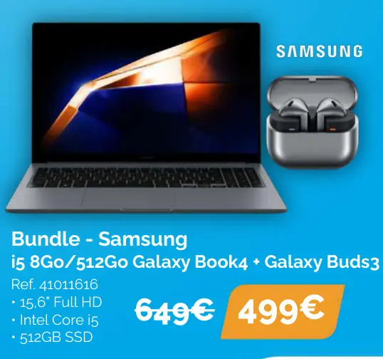 Offre: Galaxy Book4 + Galaxy Buds3